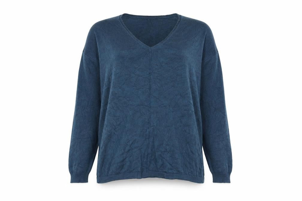 Atmosphere Womens Blue V-Neck Viscose Pullover Jumper Size 10