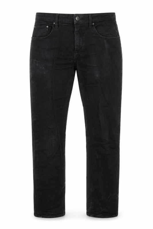 ASOS Womens Black Cotton Straight Jeans Size 30 in L30 in Regular Zip