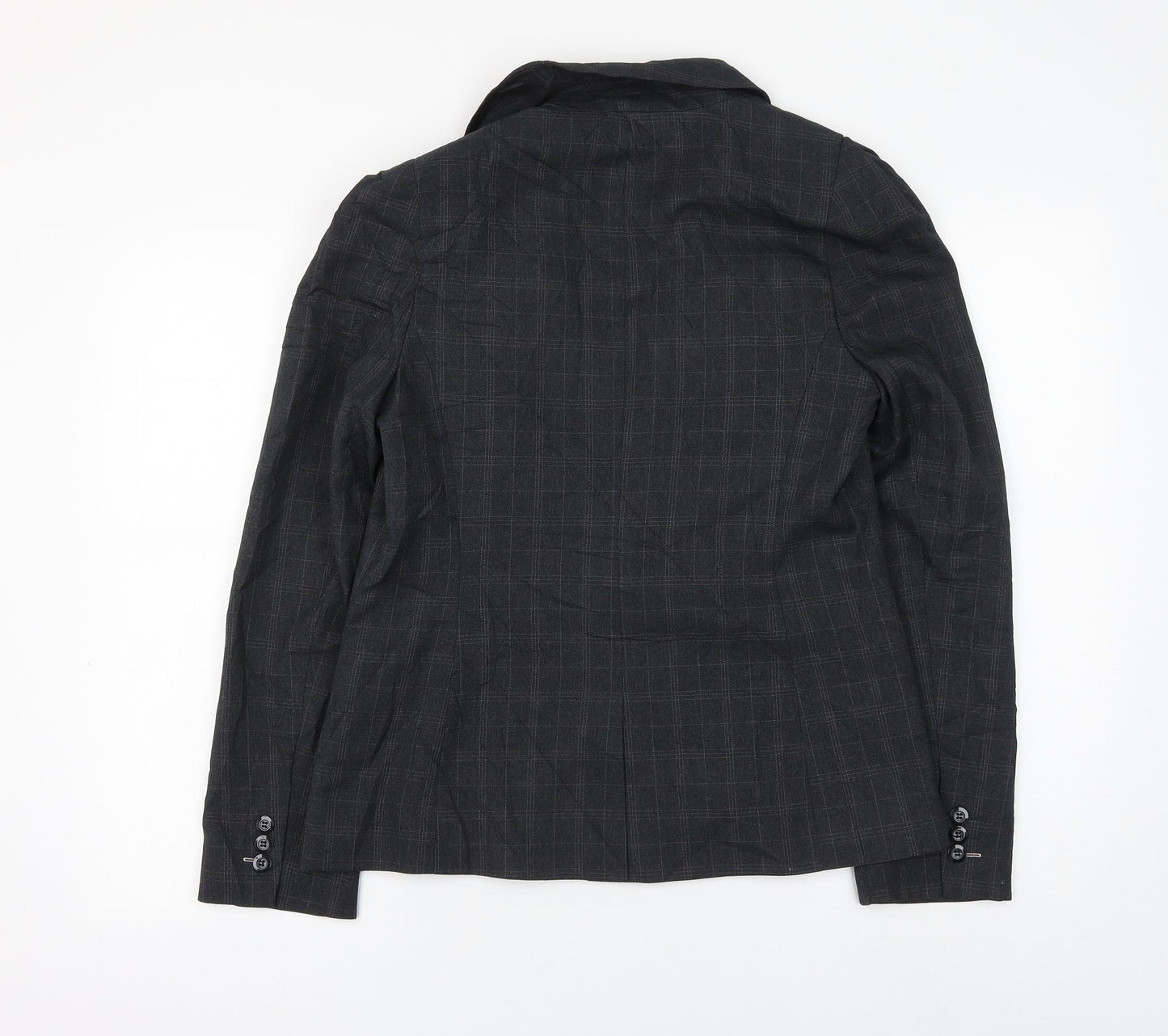 Atmosphere Womens Grey Check Jacket Blazer Size 14 Button