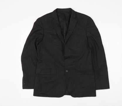 Zara Mens Grey Viscose Jacket Suit Jacket Size 36