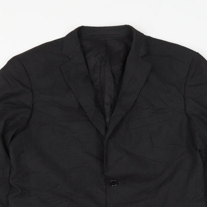 Zara Mens Grey Viscose Jacket Suit Jacket Size 36