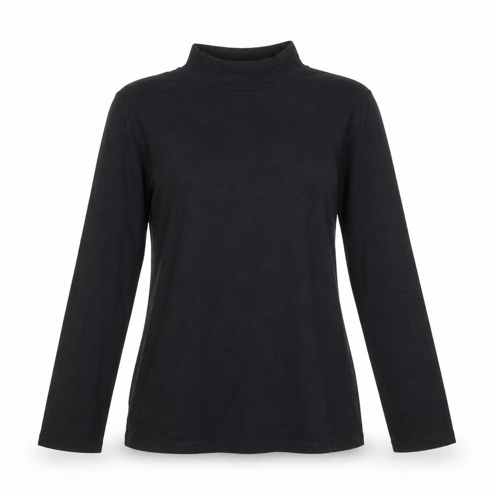 ASOS Womens Black Polyester Basic T-Shirt Size 10 High Neck