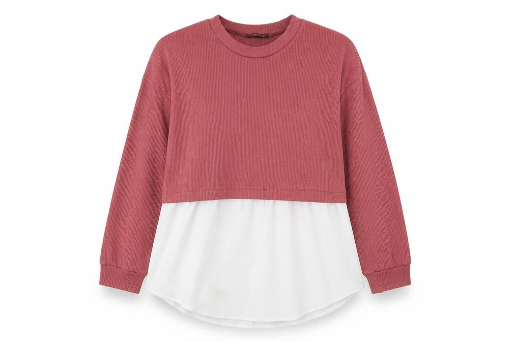 SheIn Womens Pink Polyester Pullover Sweatshirt Size XS Pullover