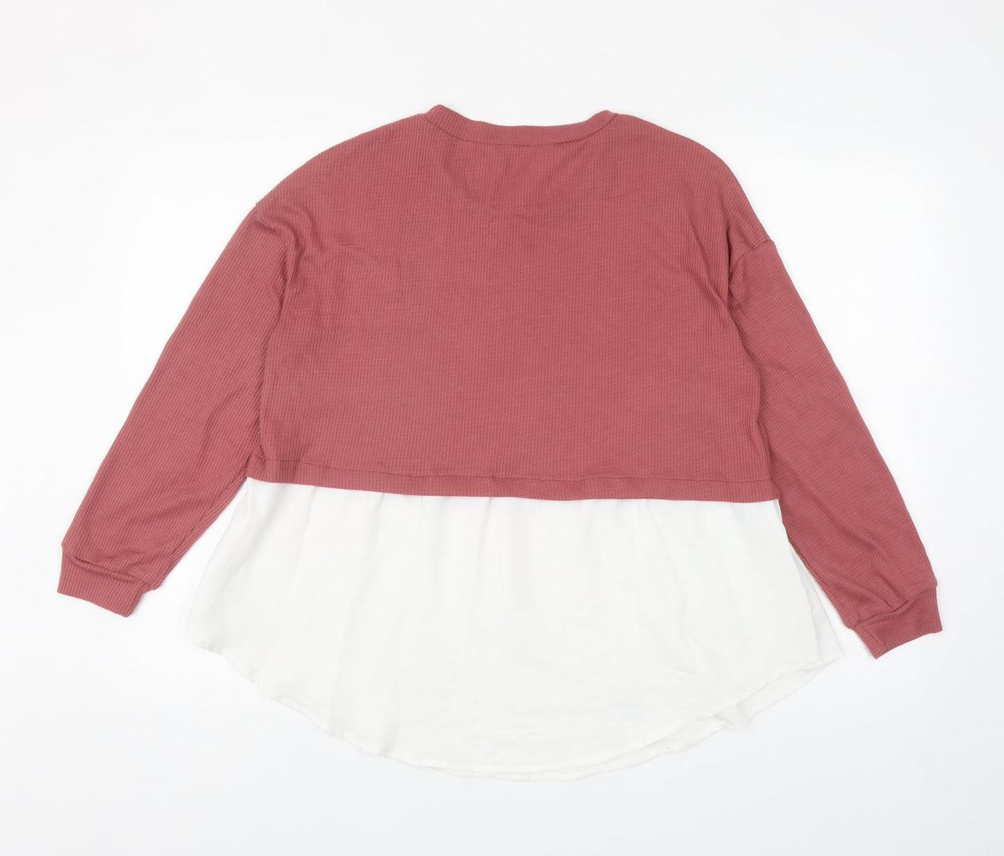 SheIn Womens Pink Polyester Pullover Sweatshirt Size XS Pullover