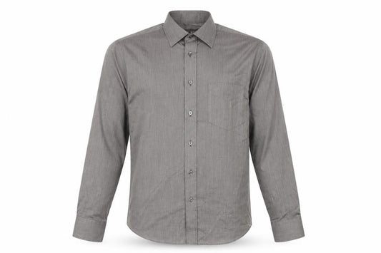 Marks & Spencer Mens Brown Cotton Button-Up Size 39 Collared Button