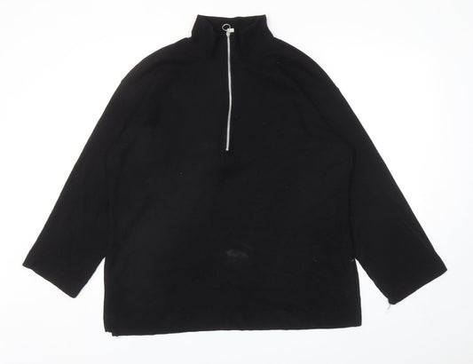 H&M Womens Black High Neck Polyester Pullover Jumper Size M