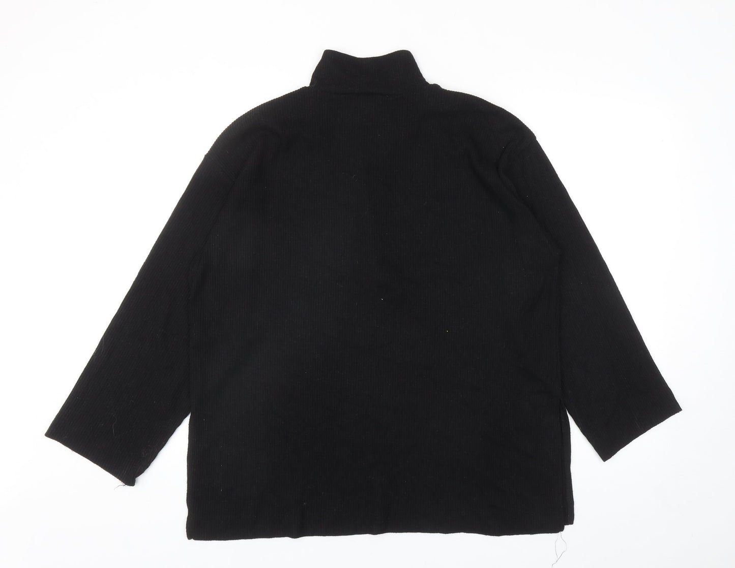 H&M Womens Black High Neck Polyester Pullover Jumper Size M