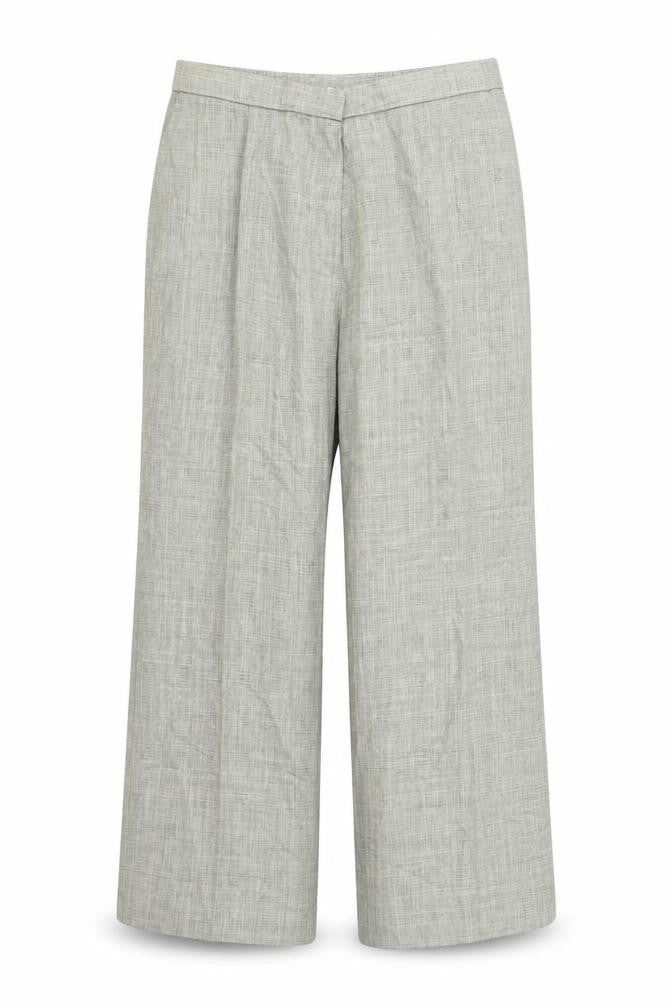 Marks & Spencer Womens Beige Plaid Polyester Trousers Size 16 L27 in Regular Zip