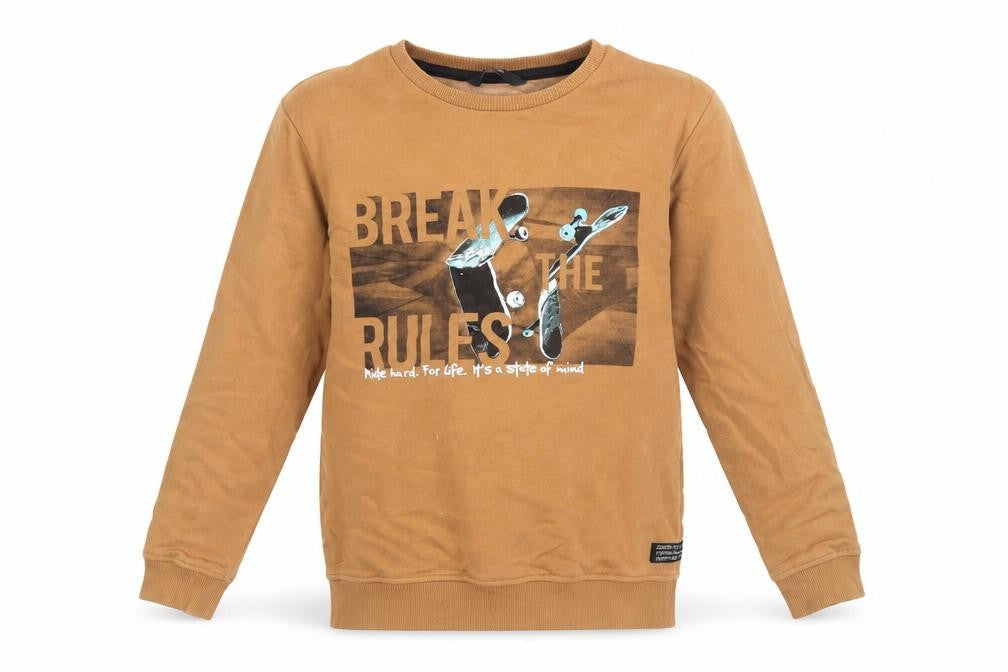 George Boys Brown Cotton Pullover Sweatshirt Size 9-10 Years Pullover - Break the Rules Skateboard