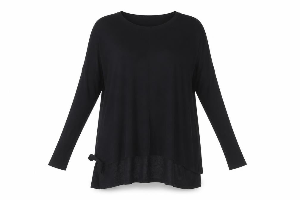 H&M Womens Black Acrylic Basic T-Shirt Size M Round Neck