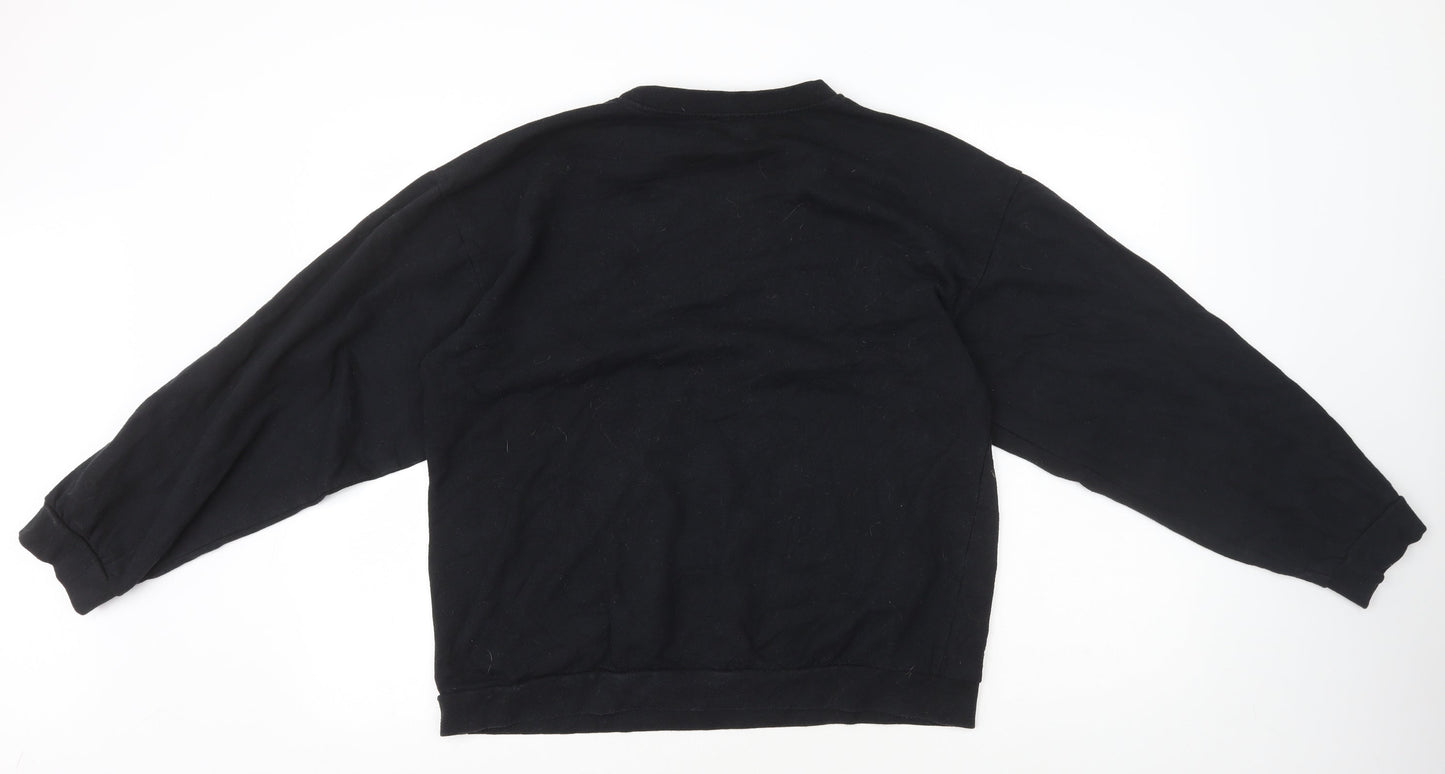 I SAW IT FIRST Womens Black Cotton Pullover Sweatshirt Size XL Pullover