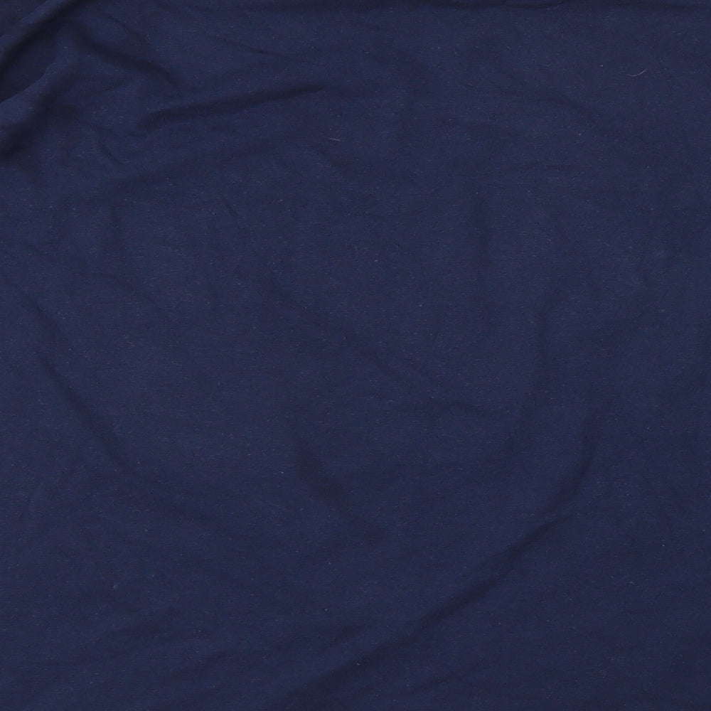 Gildan Mens Blue Cotton T-Shirt Size L Round Neck - Horse Aggie Pride
