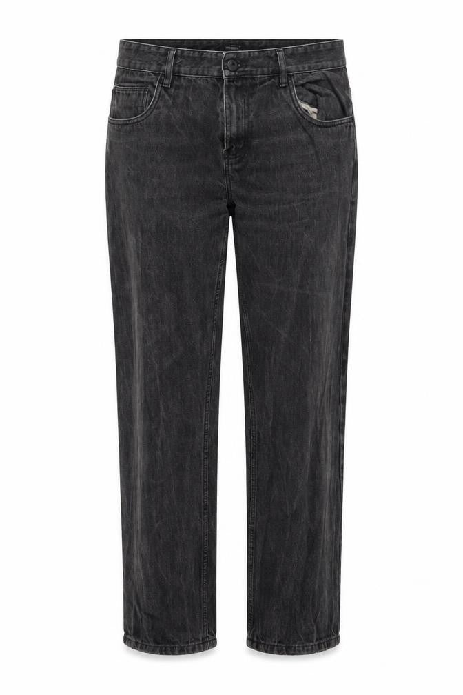 Easy Womens Grey Cotton Straight Jeans Size 38 in L29 in Regular Button