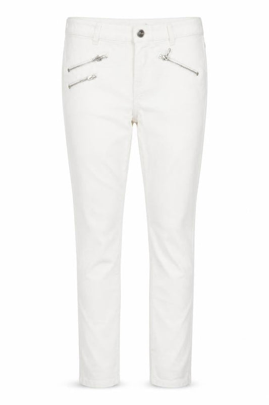 F&F Womens White Cotton Skinny Jeans Size 8 L29 in Regular Button