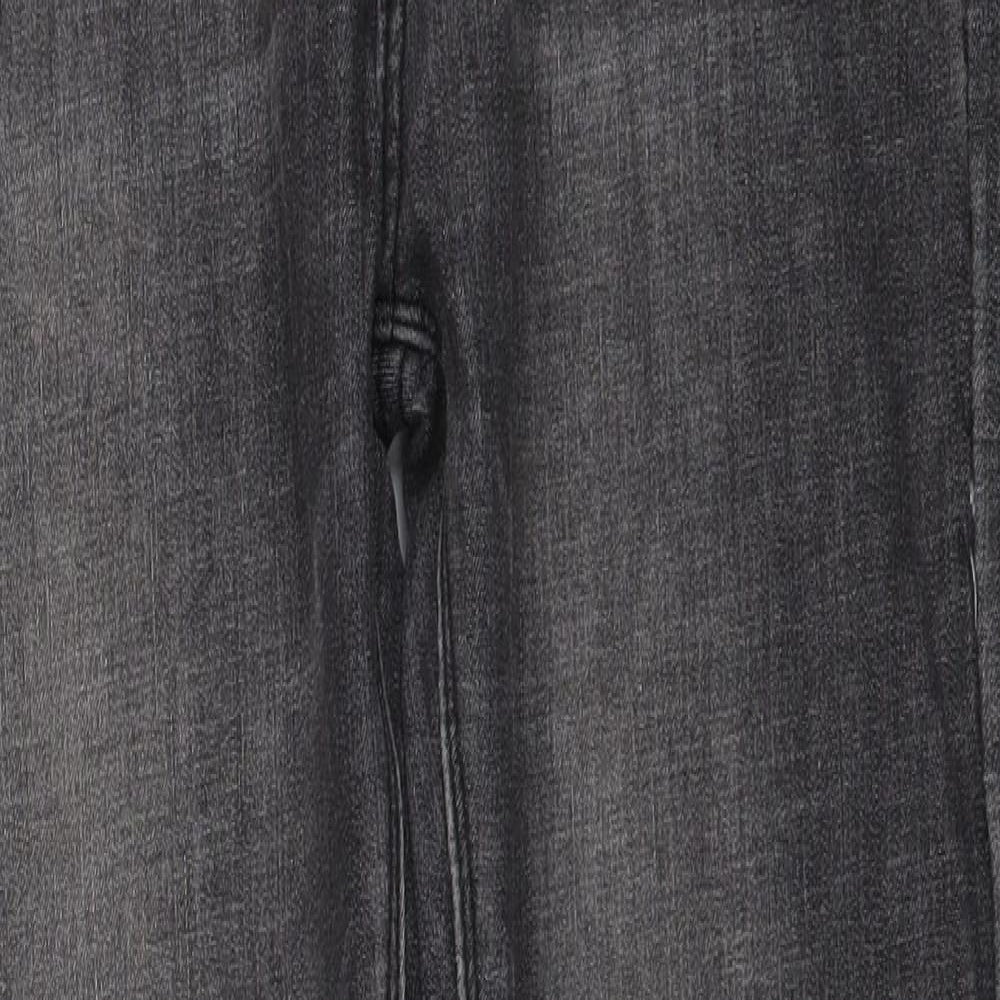 Preworn Womens Grey Cotton Skinny Jeans Size 28 in L29 in Regular Button