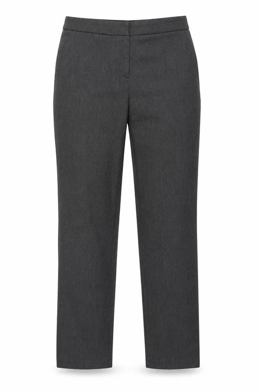 Aspire Womens Grey Polyester Trousers Size 24 in L30 in Regular Button
