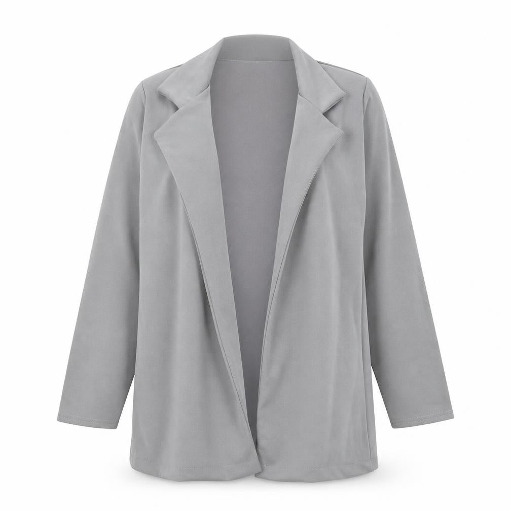 PRETTYLITTLETHING Womens Grey Jacket Size 10 Hook & Eye