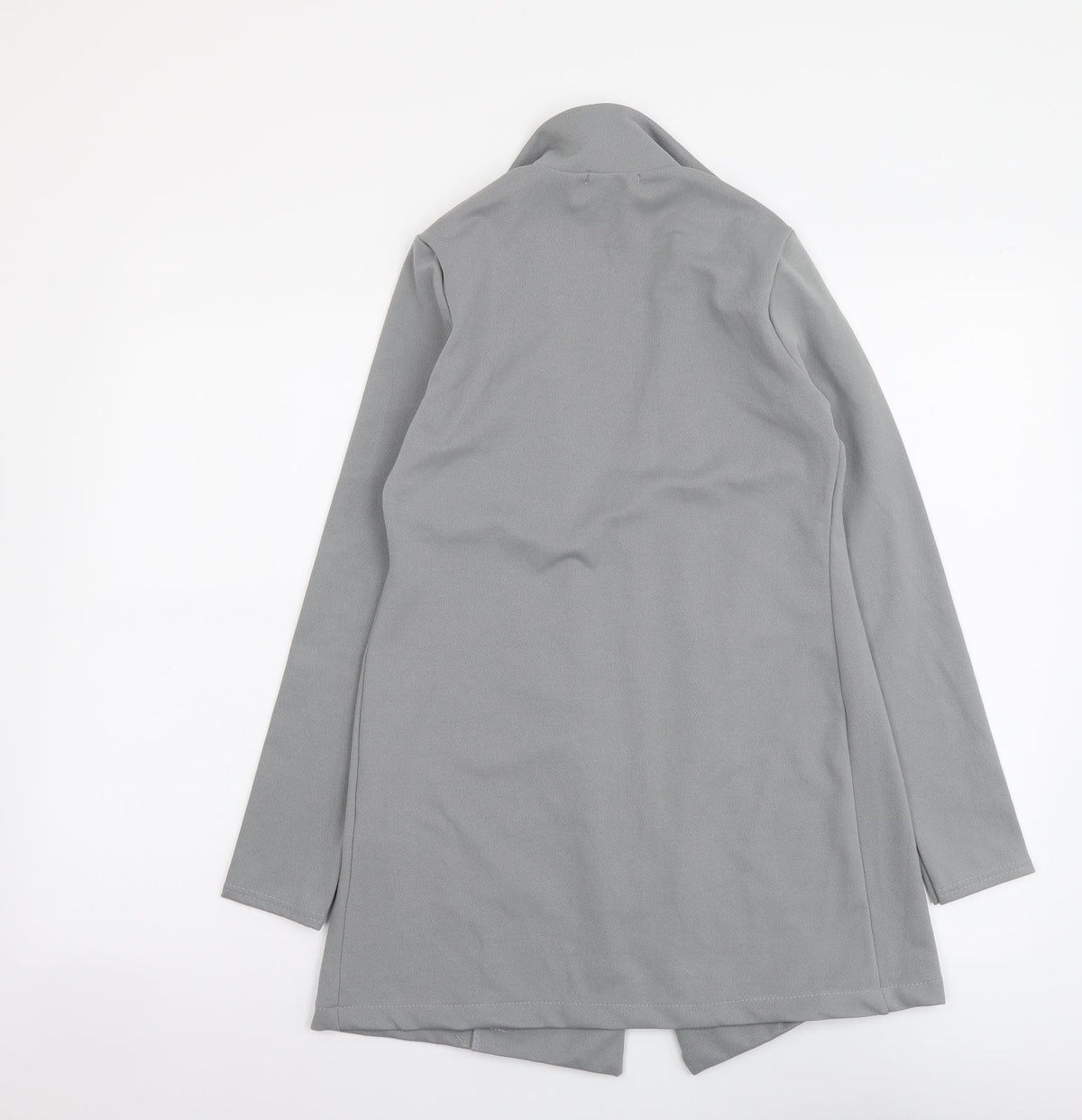 PRETTYLITTLETHING Womens Grey Jacket Size 10 Hook & Eye