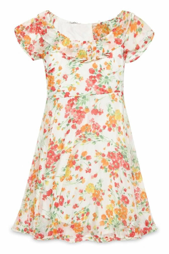 George Womens Multicoloured Floral Polyester A-Line Size 8 Round Neck Pullover