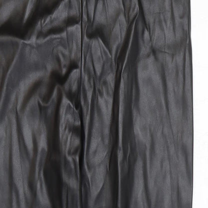 Missguided Womens Black Polyester Trousers Size 14 L27 in Regular