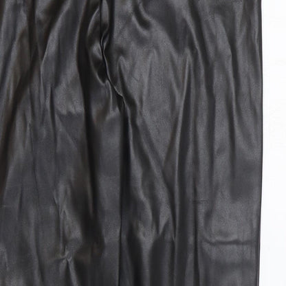 Missguided Womens Black Polyester Trousers Size 14 L27 in Regular
