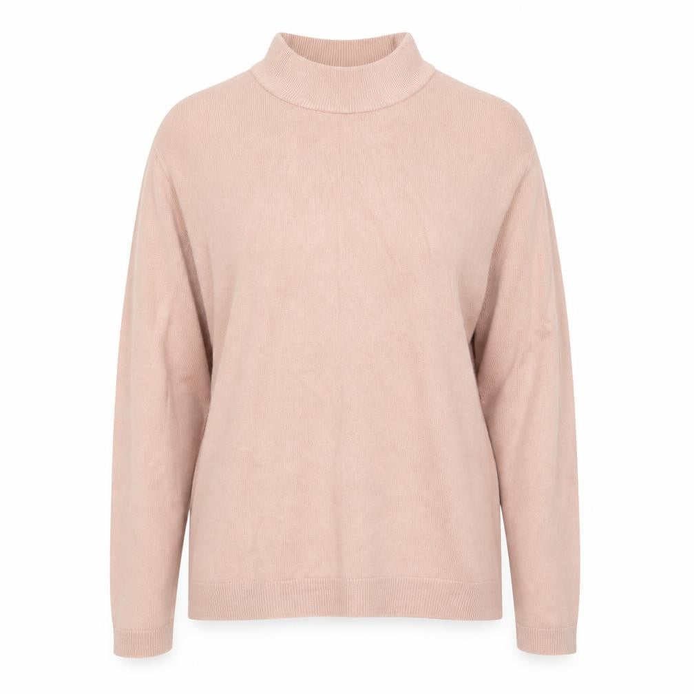 Originals Womens Pink Acrylic Basic T-Shirt Size 16 Mock Neck