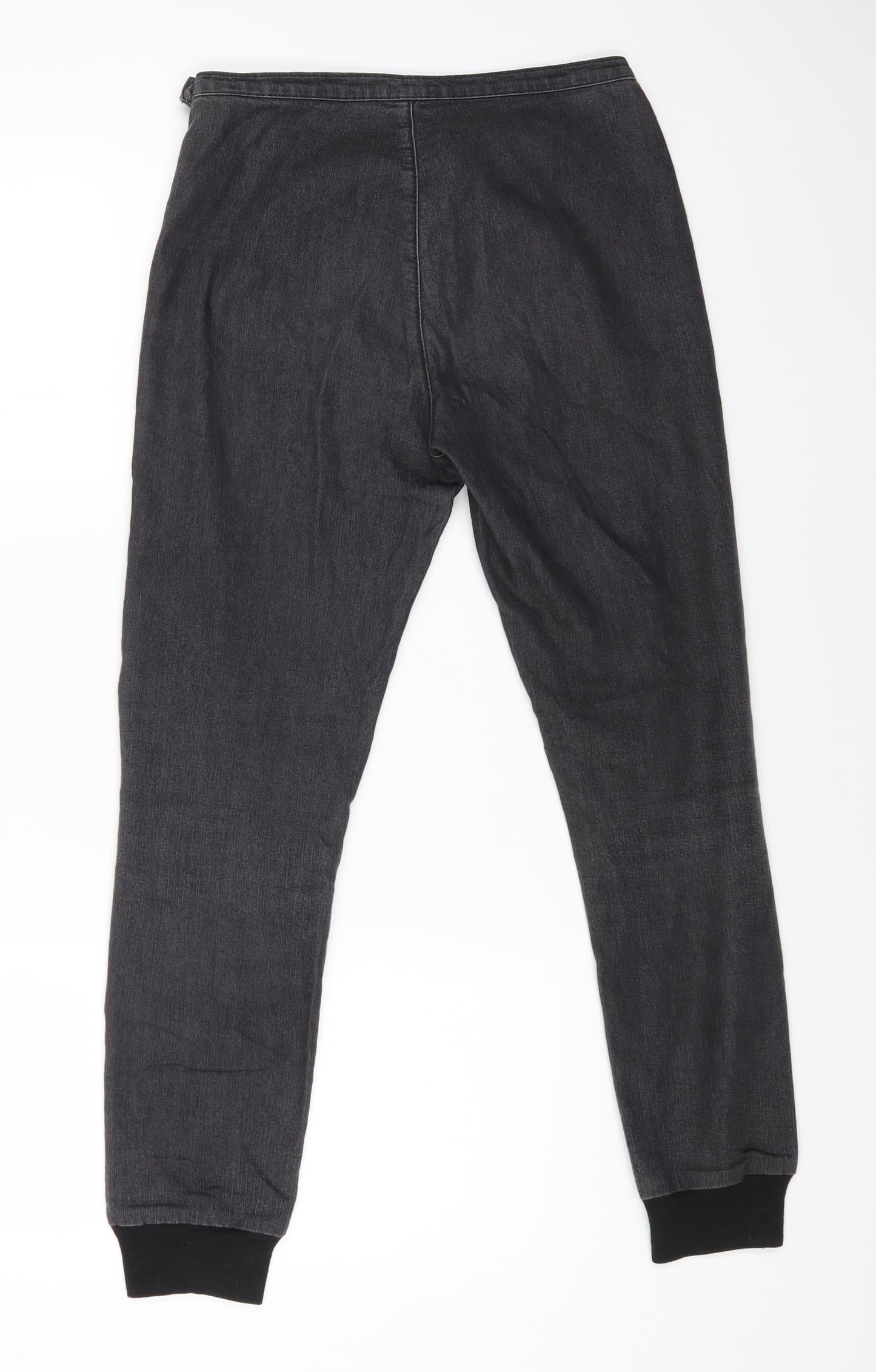Marks and Spencer Womens Black Cotton Skinny Jeans Size 8 L25 in Regular Zip