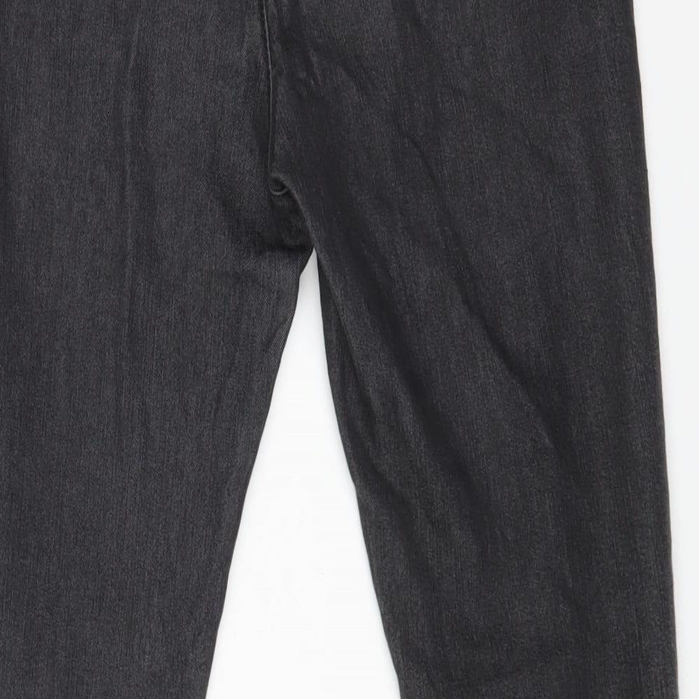 Marks and Spencer Womens Black Cotton Skinny Jeans Size 8 L25 in Regular Zip