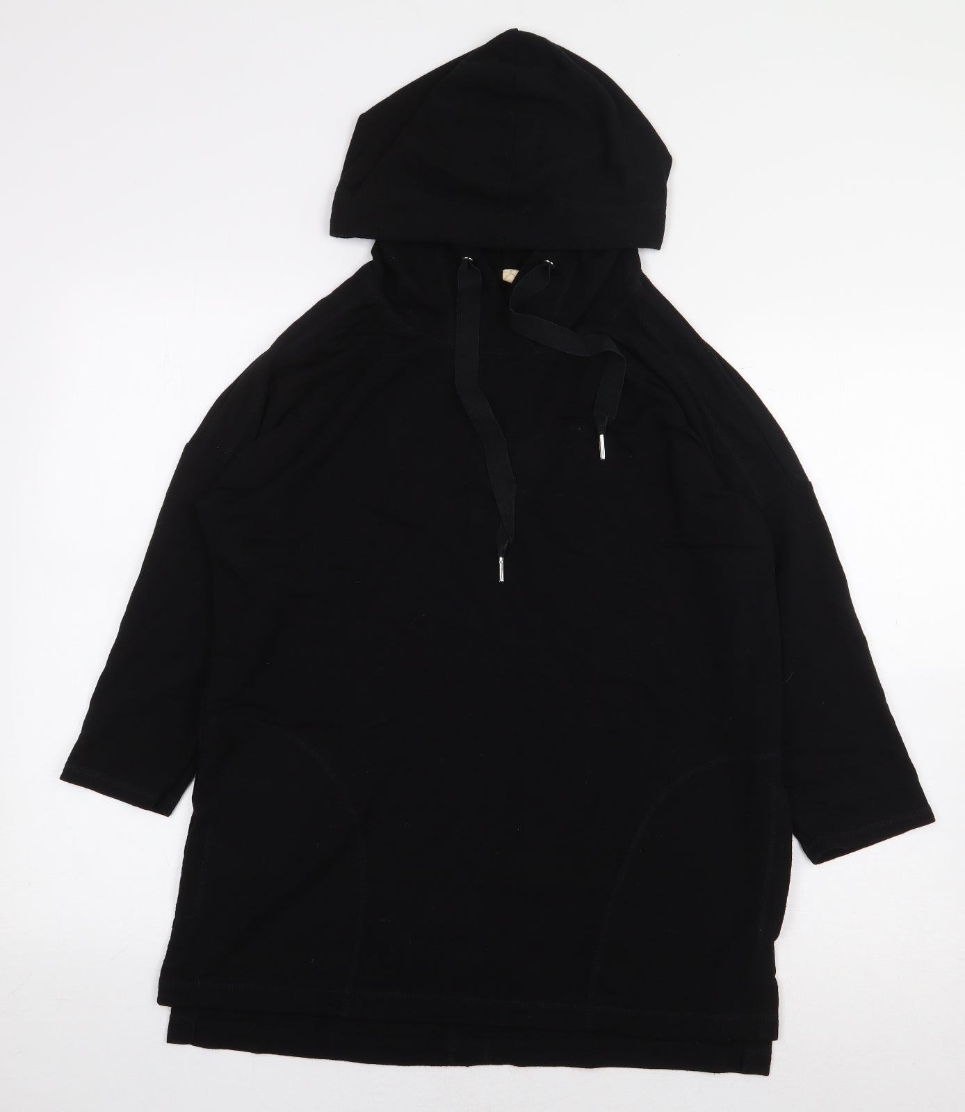 Cable & Gauge Womens Black Viscose Pullover Hoodie Size M Pullover