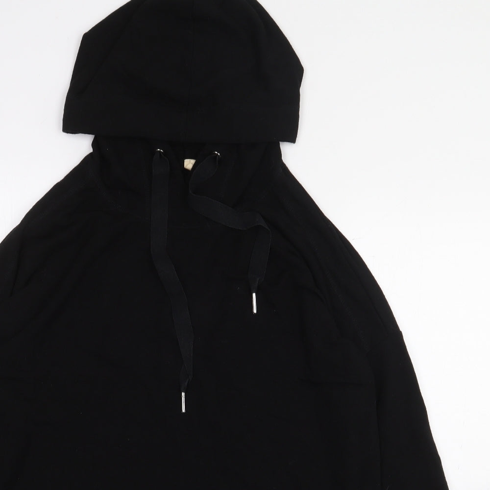 Cable & Gauge Womens Black Viscose Pullover Hoodie Size M Pullover