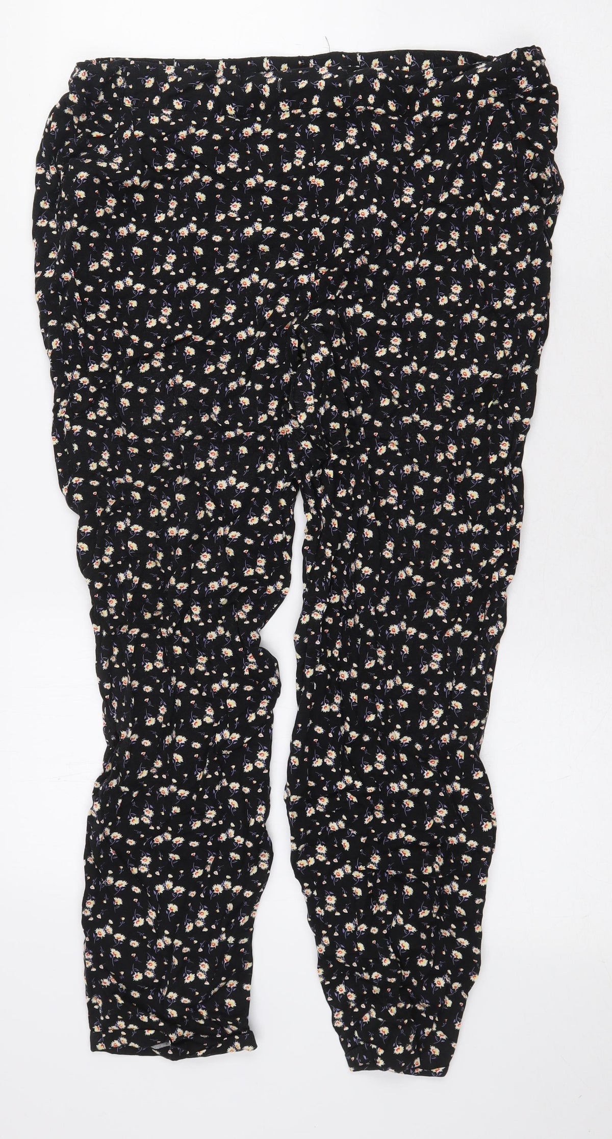 Old Khaki Womens Beige Floral Viscose Trousers Size 36 in L25 in Regular