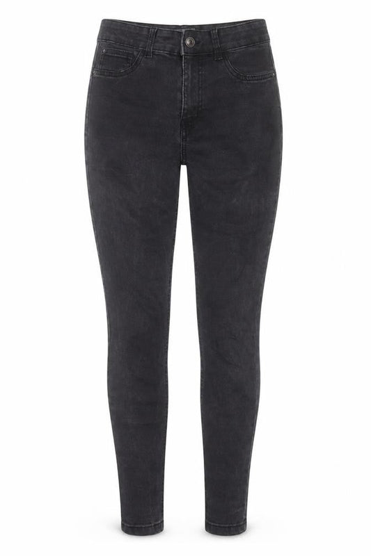 Denim & Co. Womens Black Cotton Skinny Jeans Size 10 L27 in Regular Button