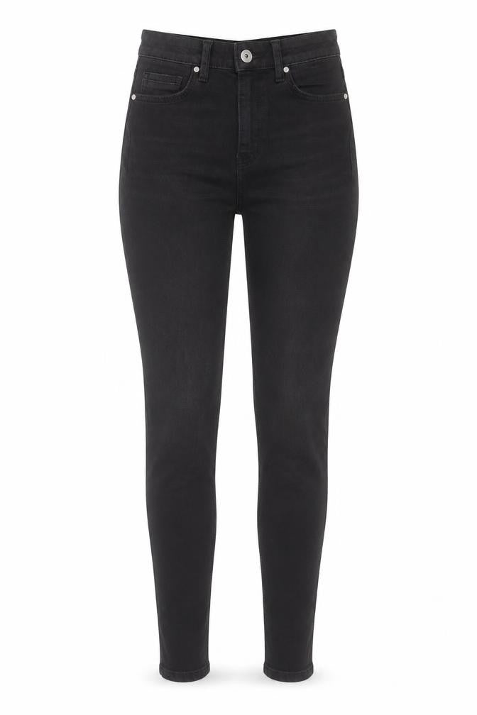Marks & Spencer Womens Black Cotton Skinny Jeans Size 6 L30 in Regular Button