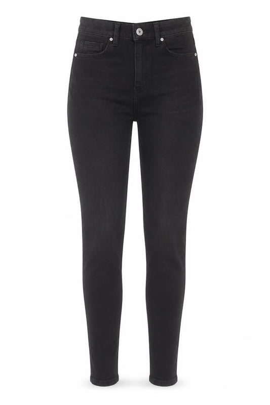 Marks & Spencer Womens Black Cotton Skinny Jeans Size 6 L30 in Regular Button