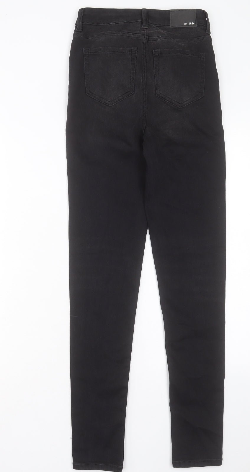 Marks and Spencer Womens Black Cotton Skinny Jeans Size 6 L30 in Regular Button