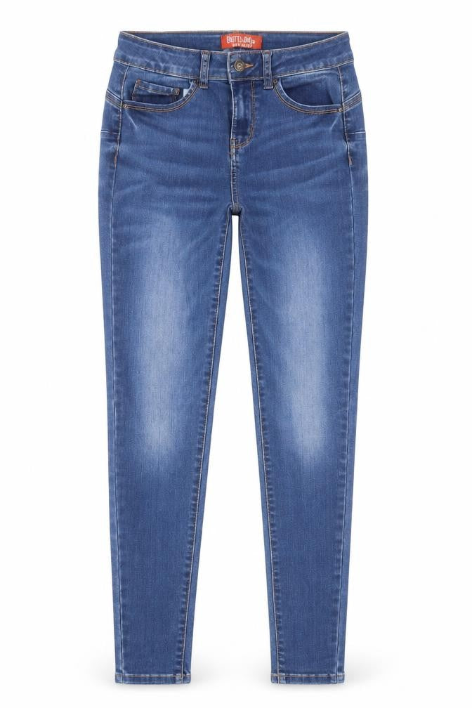 WAX JEAN Womens Blue Cotton Skinny Jeans Size M L27 in Regular Button