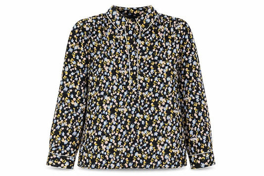 Marks and Spencer Womens Multicoloured Geometric Polyester Basic Blouse Size 8 Collared