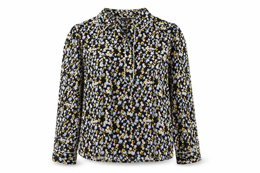 Marks and Spencer Womens Multicoloured Geometric Polyester Basic Blouse Size 6 Collared