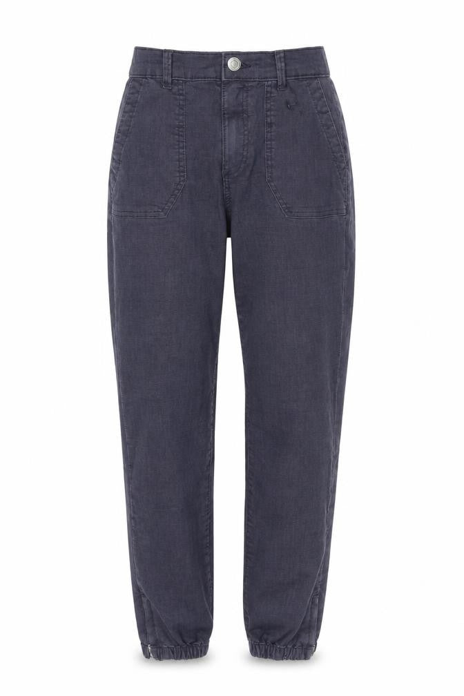 Marks & Spencer Womens Blue Cotton Tapered Jeans Size 6 L28 in Regular Zip