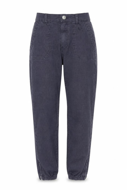 Marks & Spencer Womens Blue Cotton Tapered Jeans Size 6 L28 in Regular Zip