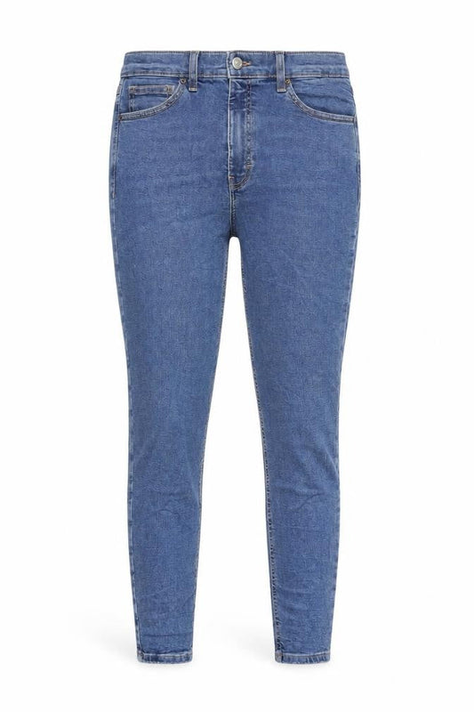 Topshop Womens Black Cotton Skinny Jeans Size 30 in L32 in Regular Zip
