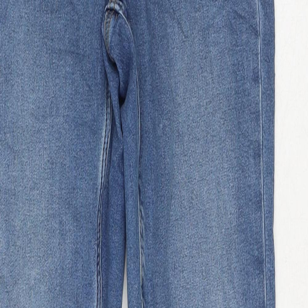 Pieces Womens Blue Cotton Skinny Jeans Size S L30 in Regular Zip