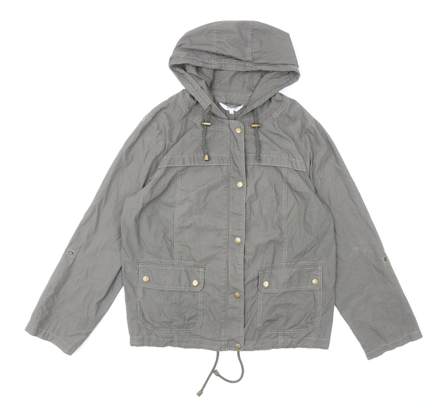 EWM Womens Green Jacket Size 14 Snap