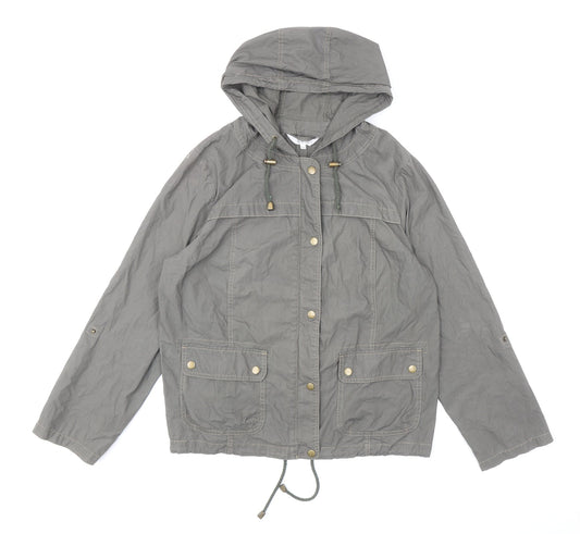 EWM Womens Green Jacket Size 14 Snap