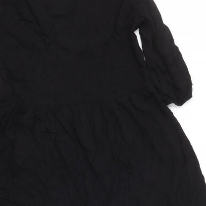 Oakridge Womens Black Viscose A-Line Size 10 V-Neck Pullover