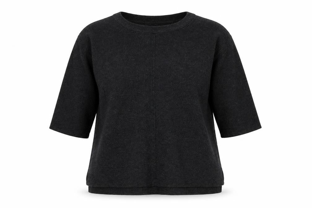 Monsoon Womens Grey Round Neck Viscose Henley Jumper Size M