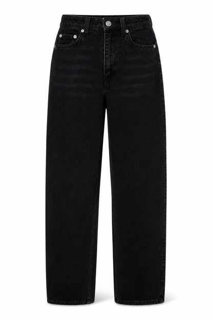 Weekday Womens Grey Cotton Mom Jeans Size 24 in L32 in Regular Button