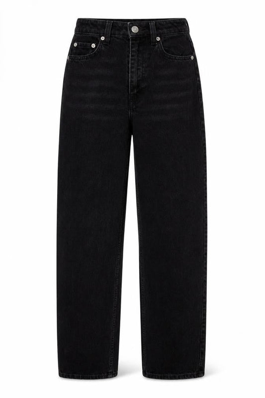 Weekday Womens Grey Cotton Mom Jeans Size 24 in L32 in Regular Button