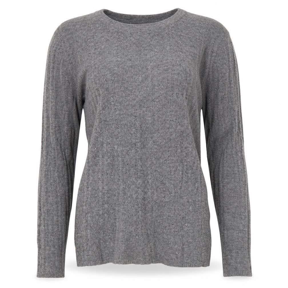 Primark Womens Grey Round Neck Acrylic Pullover Jumper Size M