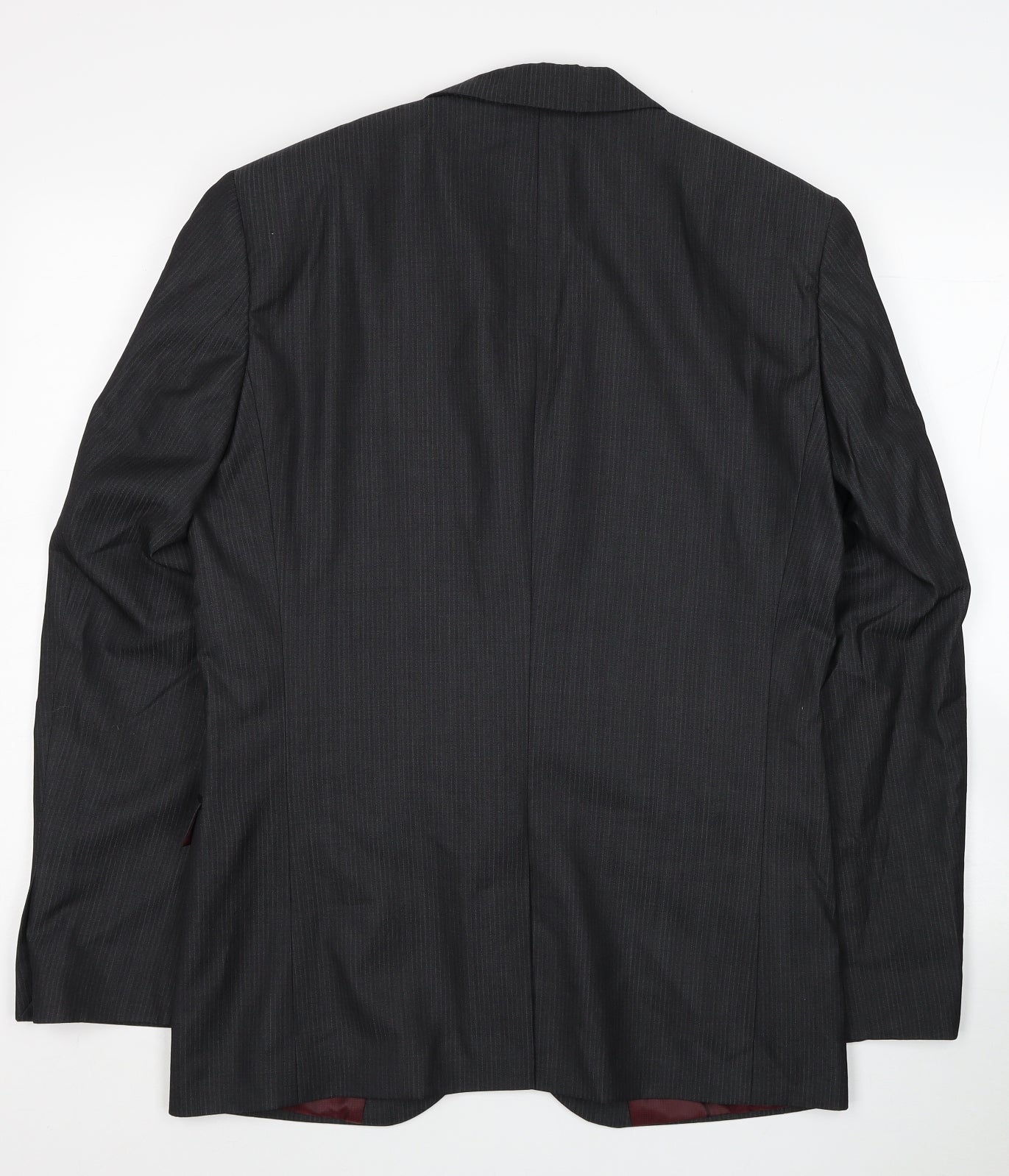 NEXT Mens Grey Striped Wool Jacket Suit Jacket Size 38
